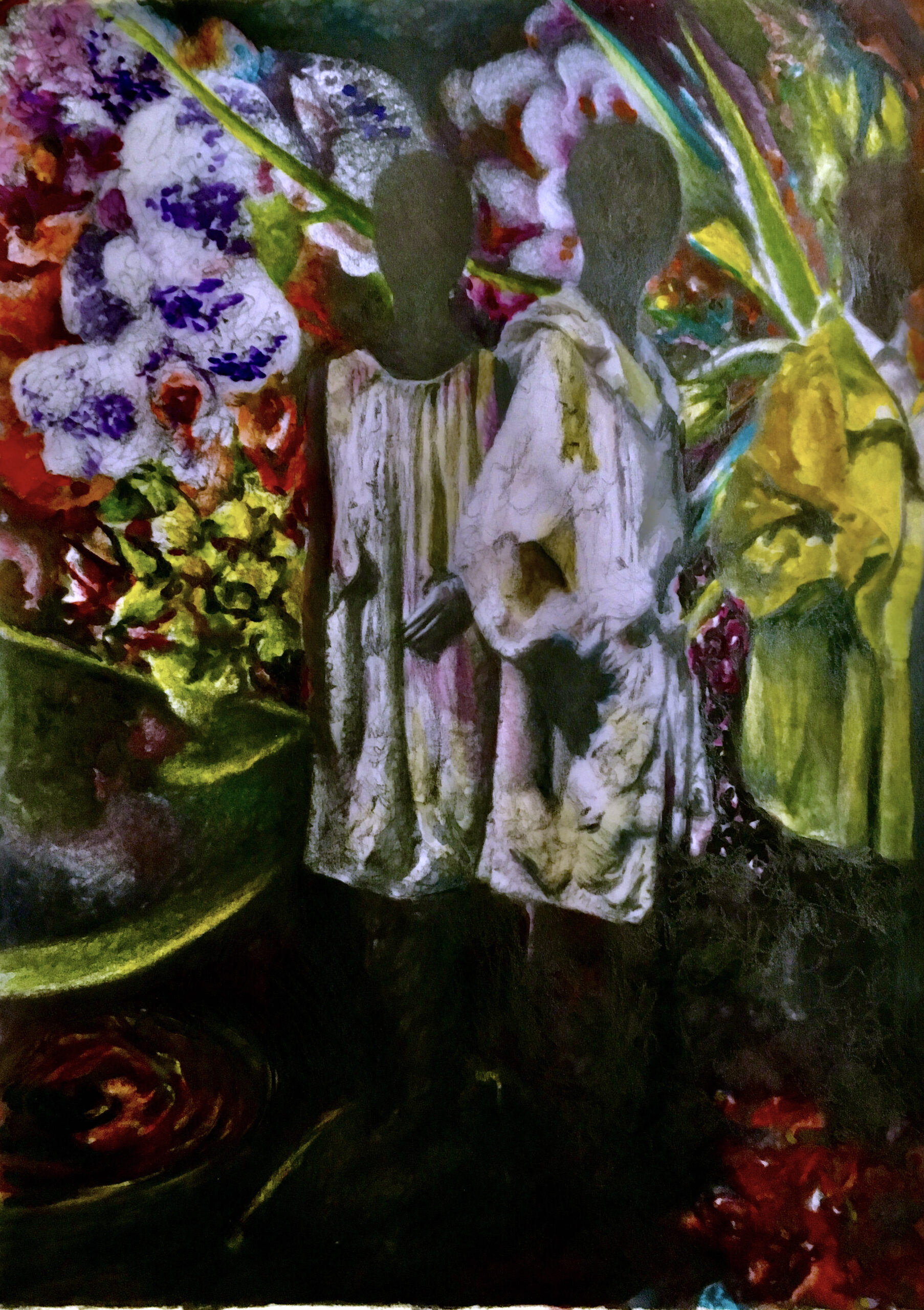 Flores 5, aquarelle sur calque - 2018 Flores 5, aquarelle sur calque - 2018