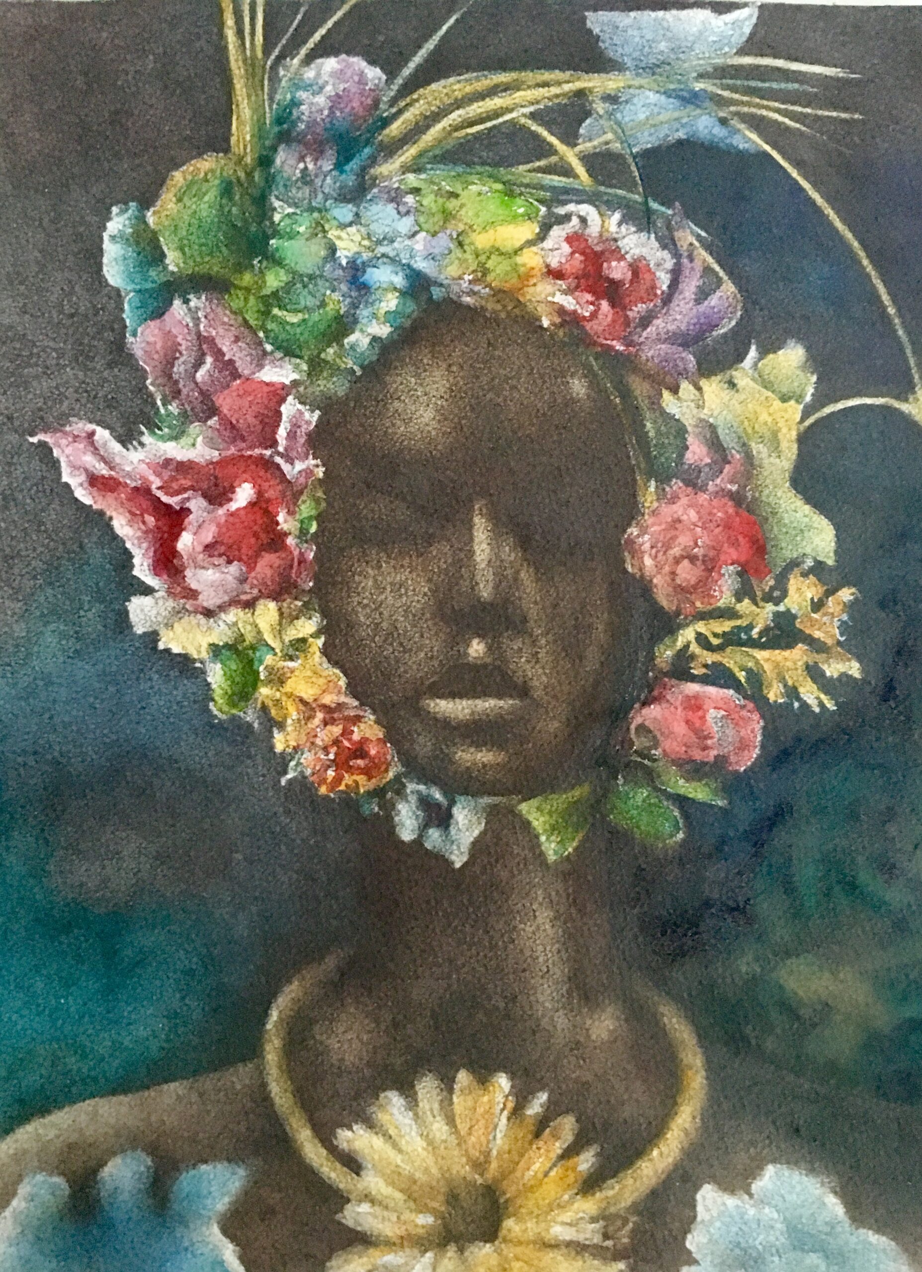 Été, mine graphite sur aquarelle - 2019 Été, mine graphite sur aquarelle - 2019